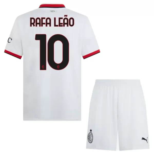 AC Milan Rafael Leao 10 Fotbollströja Barn Borta 2024/25