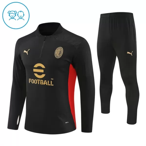 AC Milan Träningströjasats Quarter-Zip Barn 2024/25 Svart