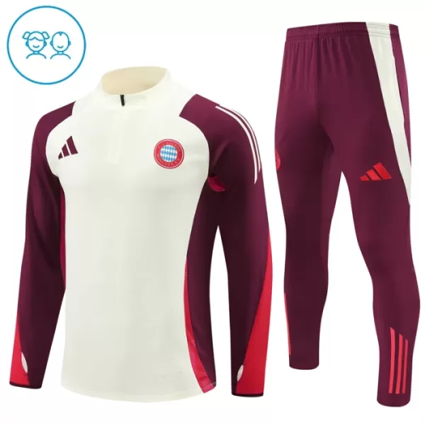 Bayern München Träningströjasats Quarter-Zip Barn 2024/25 Vit