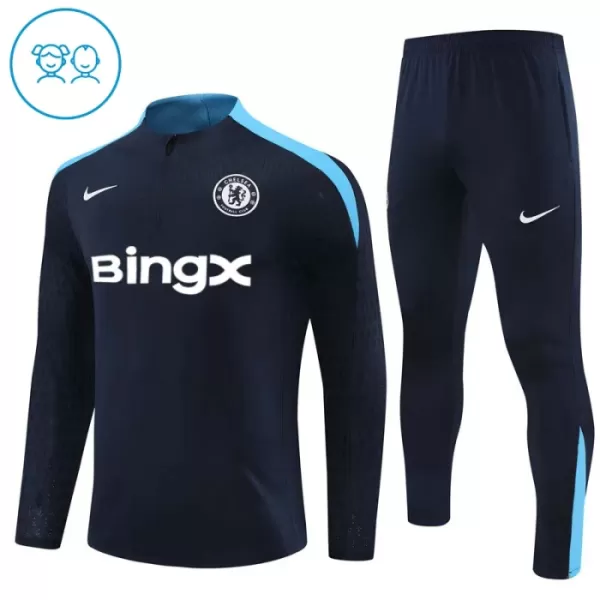 Chelsea Träningströjasats Quarter-Zip Barn 2024/25 Svart