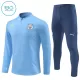 Manchester City Träningströjasats Quarter-Zip Barn 2024/25 Blå