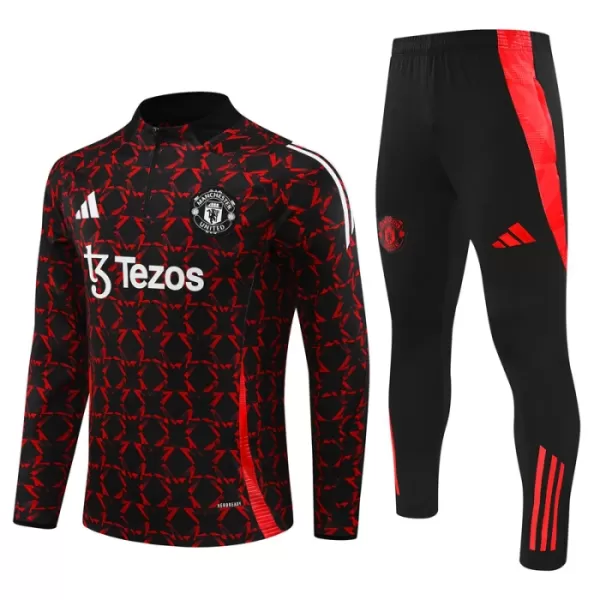 Manchester United Träningströjasats Quarter-Zip 2024/25 Svart