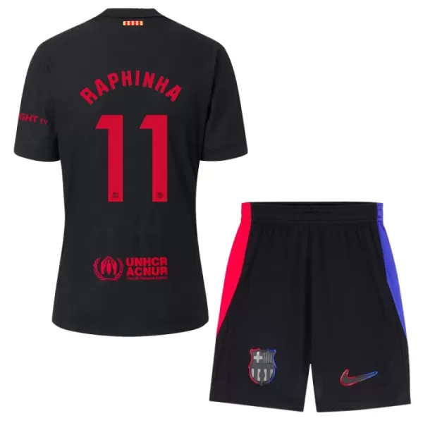 FC Barcelona Raphinha 11 Fotbollströja Barn Borta 2024/25