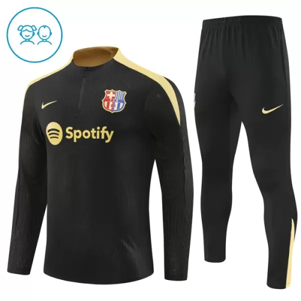 Barcelona Träningströjasats Quarter-Zip Barn 2024/25 Svart