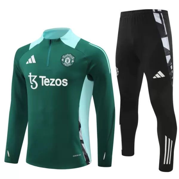 Manchester United Träningströjasats Quarter-Zip 2024/25 Grön