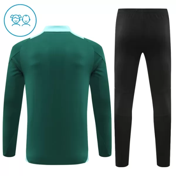 Manchester United Träningströjasats Quarter-Zip Barn 2024/25 Grön