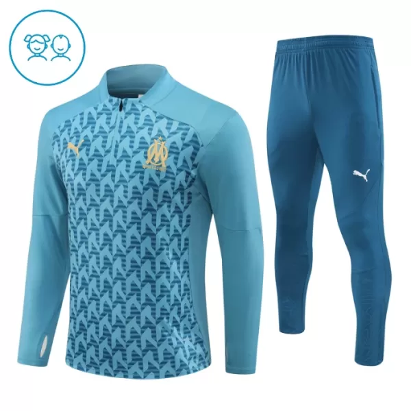 Olympique Marseille Träningströjasats Quarter-Zip Barn 2024/25 Blå