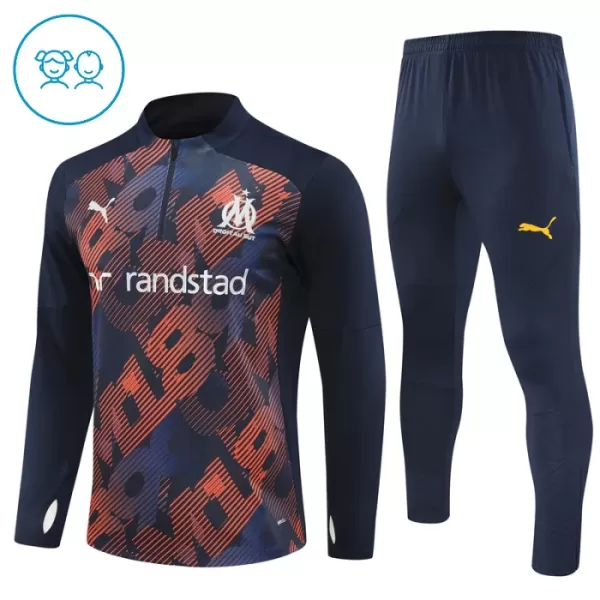 Olympique Marseille Träningströjasats Quarter-Zip Barn 2024/25 Navy