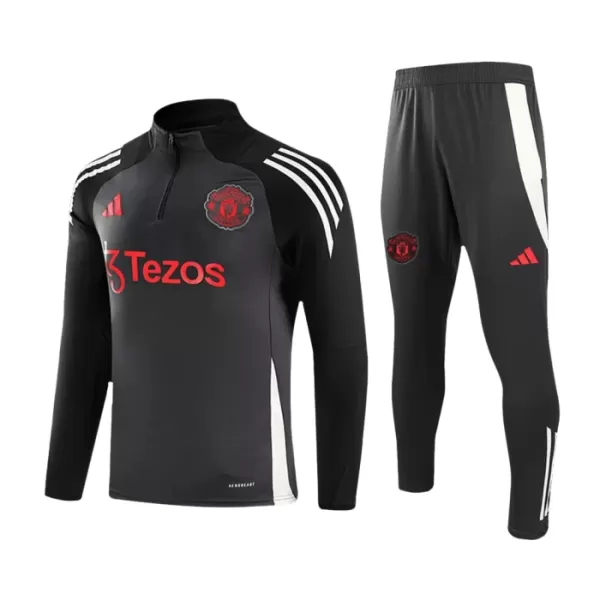 Manchester United Träningströjasats Quarter-Zip 2024/25 Grå