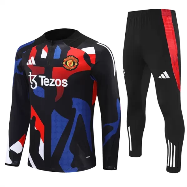 Manchester United Träningströjasats Quarter-Zip 2024/25 Svart