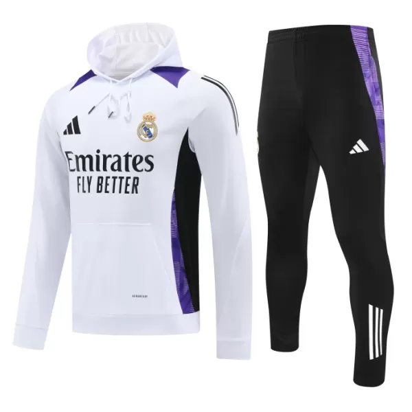 Real Madrid Hoodie Träningströjasats 2024/25 Vit